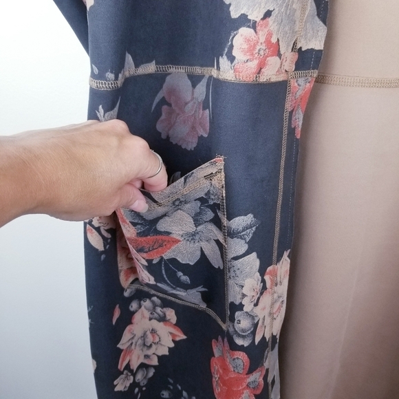 Philosophy Plus Size Floral Faux Suede Open Front Topper Jacket NWT 2X - Picture 6 of 11